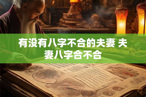 有没有八字不合的夫妻 夫妻八字合不合