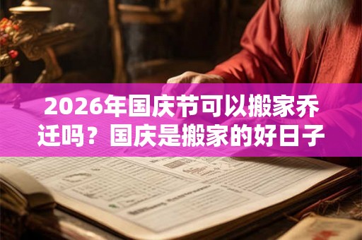 2026年国庆节可以搬家乔迁吗？国庆是搬家的好日子吗？