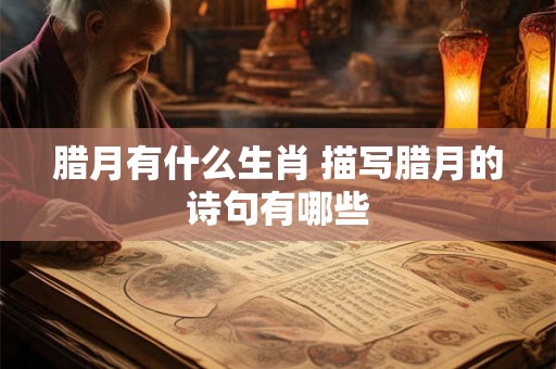 腊月有什么生肖 描写腊月的诗句有哪些
