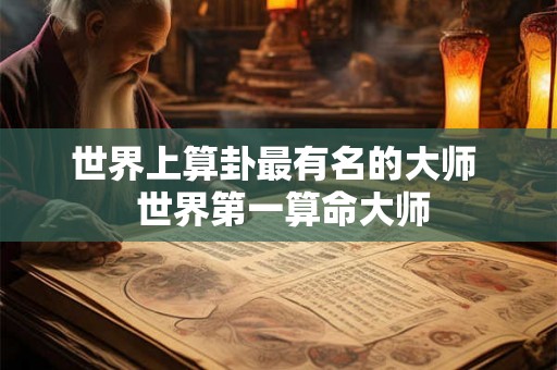 世界上算卦最有名的大师  世界第一算命大师