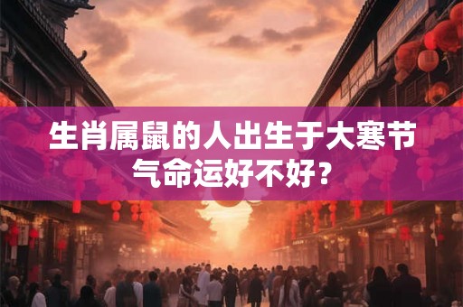 生肖属鼠的人出生于大寒节气命运好不好？
