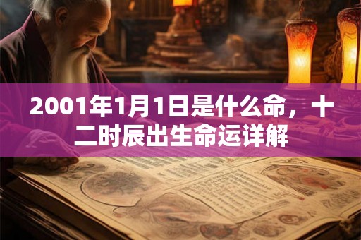 2001年1月1日是什么命，十二时辰出生命运详解
