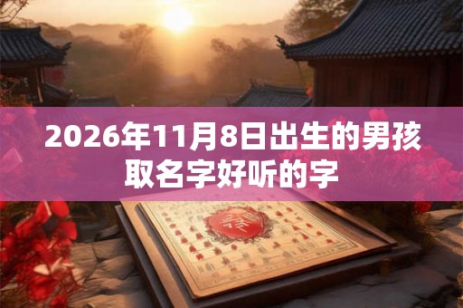 2026年11月8日出生的男孩取名字好听的字