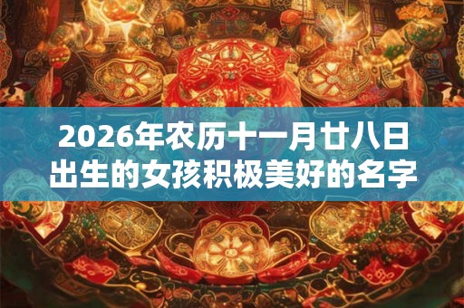 2026年农历十一月廿八日出生的女孩积极美好的名字精选