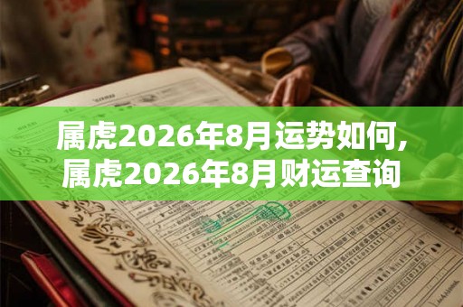 属虎2026年8月运势如何,属虎2026年8月财运查询