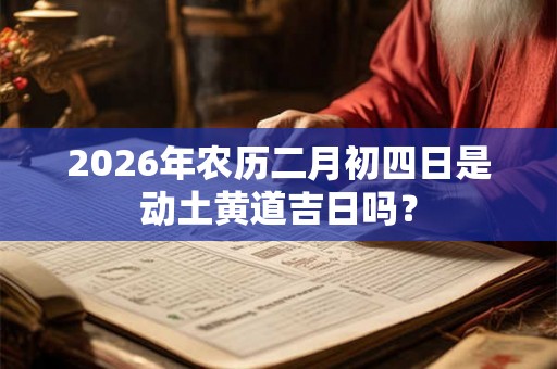 2026年农历二月初四日是动土黄道吉日吗？