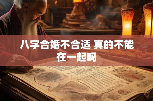 八字合婚不合适 真的不能在一起吗