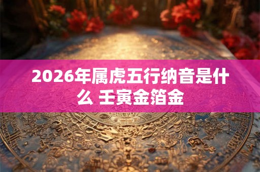 2026年属虎五行纳音是什么 壬寅金箔金
