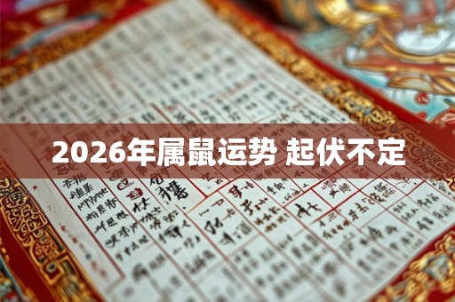 2026年属鼠运势 起伏不定 2026年属鼠运势 起伏不定