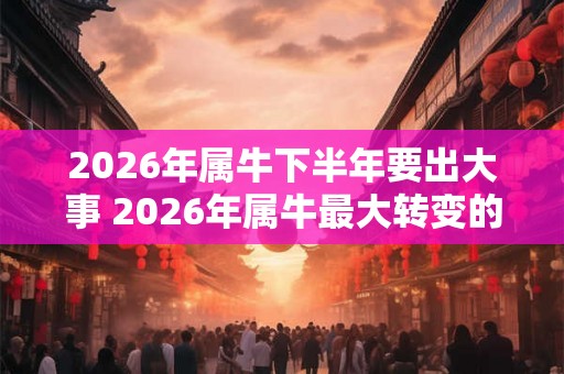 2026年属牛下半年要出大事 2026年属牛最大转变的一年吗