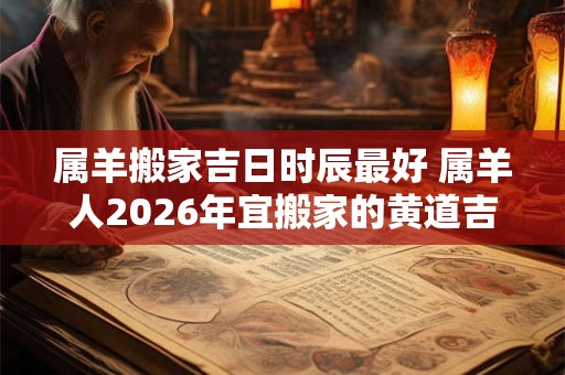 属羊搬家吉日时辰最好 属羊人2026年宜搬家的黄道吉日一览表
