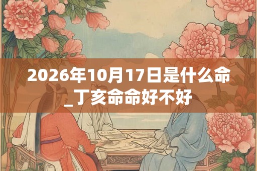 2026年10月17日是什么命_丁亥命命好不好