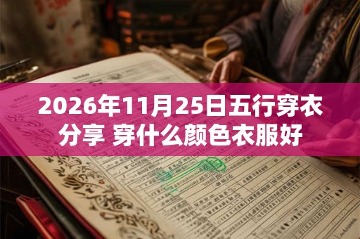 2026年11月25日五行穿衣分享 穿什么颜色衣服好