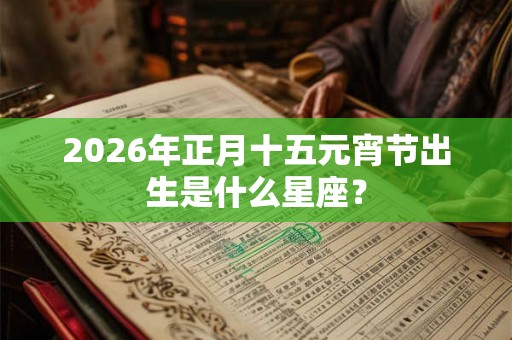 2026年正月十五元宵节出生是什么星座？