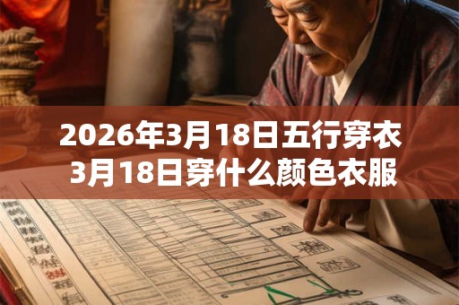 2026年3月18日五行穿衣 3月18日穿什么颜色衣服 2026年3月18日五行穿衣 3月18日穿什么颜色衣服