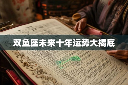 双鱼座未来十年运势大揭底