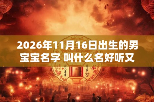 2026年11月16日出生的男宝宝名字 叫什么名好听又吉利 2026年11月16日出生的男宝宝名字 叫什么名好听又吉利