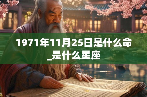 1971年11月25日是什么命_是什么星座