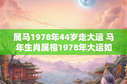 属马1978年44岁走大运 马年生肖属相1978年大运如何