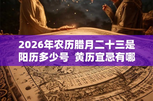 2026年农历腊月二十三是阳历多少号  黄历宜忌有哪些
