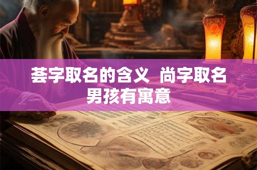 荟字取名的含义 尚字取名男孩有寓意 荟字取名的含义 尚字取名男孩有寓意