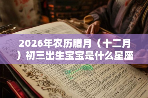 2026年农历腊月（十二月）初三出生宝宝是什么星座？有何优点？