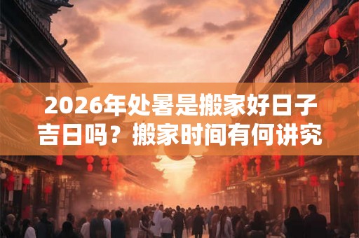 2026年处暑是搬家好日子吉日吗？搬家时间有何讲究？