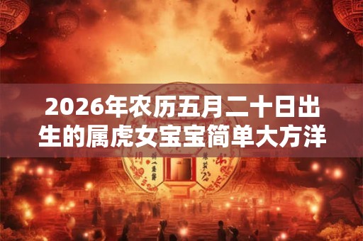 2026年农历五月二十日出生的属虎女宝宝简单大方洋气的名字