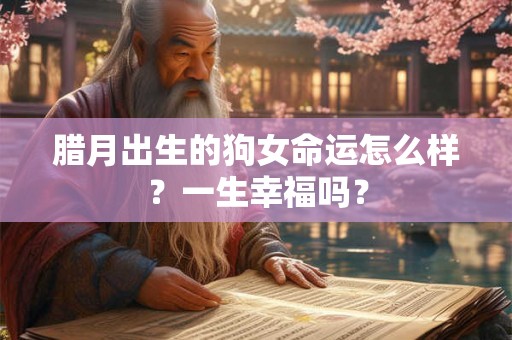 腊月出生的狗女命运怎么样？一生幸福吗？