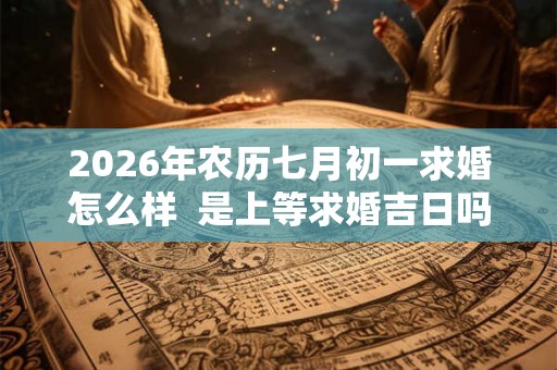 2026年农历七月初一求婚怎么样 是上等求婚吉日吗 2026年农历七月初一求婚怎么样 是上等求婚吉日吗