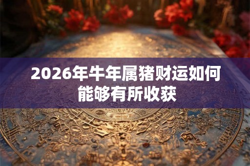 2026年牛年属猪财运如何 能够有所收获