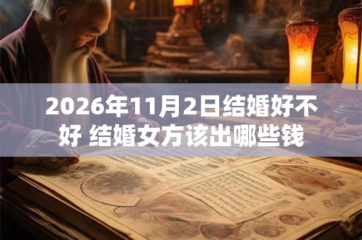2026年11月2日结婚好不好 结婚女方该出哪些钱