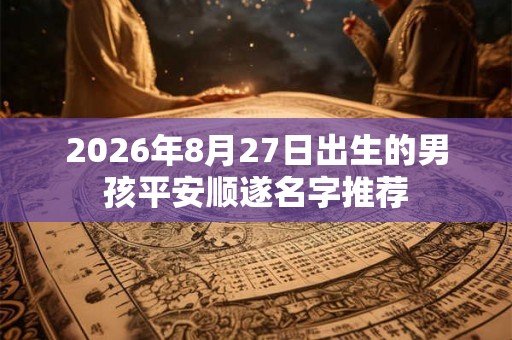 2026年8月27日出生的男孩平安顺遂名字推荐