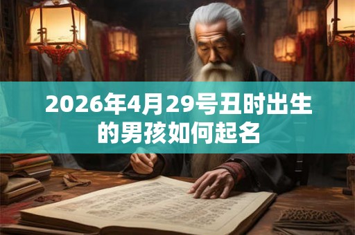 2026年4月29号丑时出生的男孩如何起名
