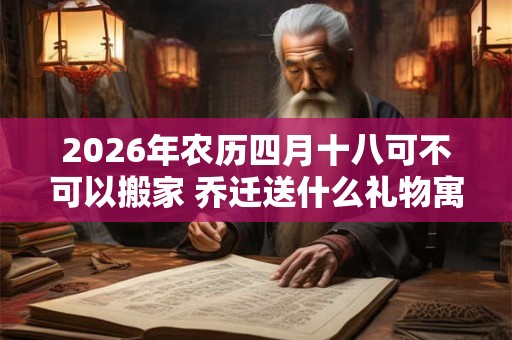 2026年农历四月十八可不可以搬家 乔迁送什么礼物寓意好