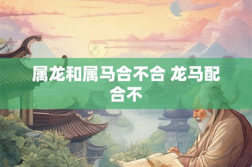 属龙和属马合不合 龙马配合不