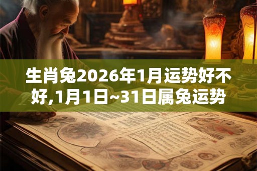 生肖兔2026年1月运势好不好,1月1日~31日属兔运势分析