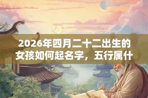 2026年四月二十二出生的女孩如何起名字，五行属什么