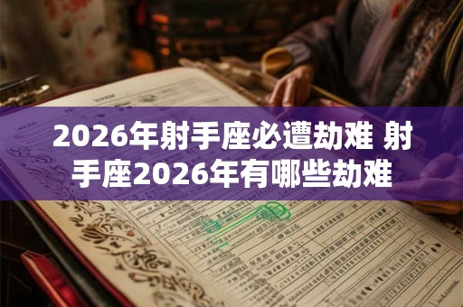 2026年射手座必遭劫难 射手座2026年有哪些劫难