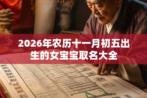2026年农历十一月初五出生的女宝宝取名大全