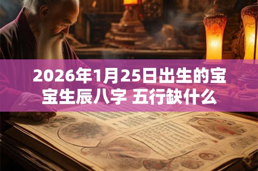 2026年1月25日出生的宝宝生辰八字 五行缺什么 2026年1月25日出生的宝宝生辰八字 五行缺什么