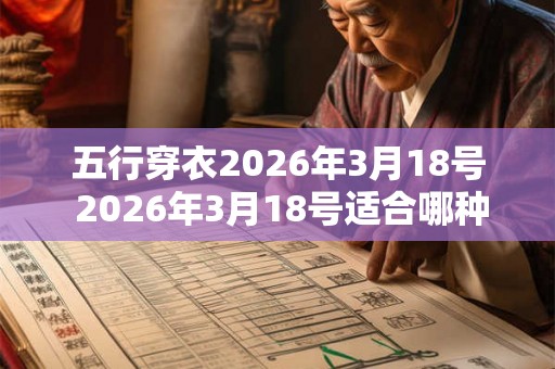 五行穿衣2026年3月18号 2026年3月18号适合哪种五行穿衣
