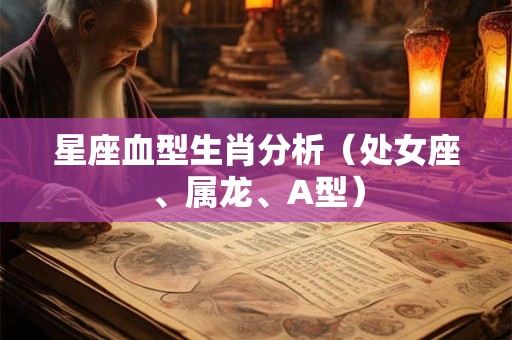 星座血型生肖分析（处女座、属龙、A型）