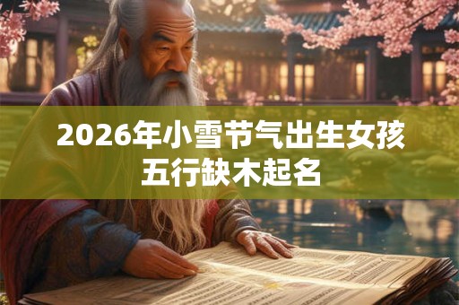 2026年小雪节气出生女孩五行缺木起名