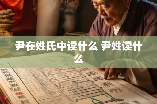 尹在姓氏中读什么 尹姓读什么