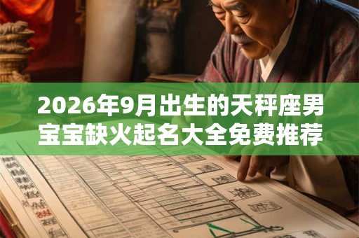 2026年9月出生的天秤座男宝宝缺火起名大全免费推荐