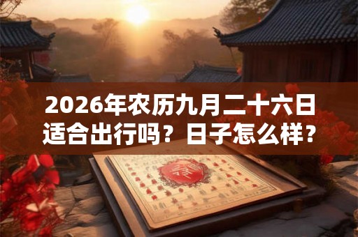 2026年农历九月二十六日适合出行吗?日子怎么样? 2026年农历九月二十六日适合出行吗?日子怎么样?