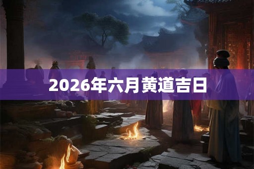 2026年六月黄道吉日