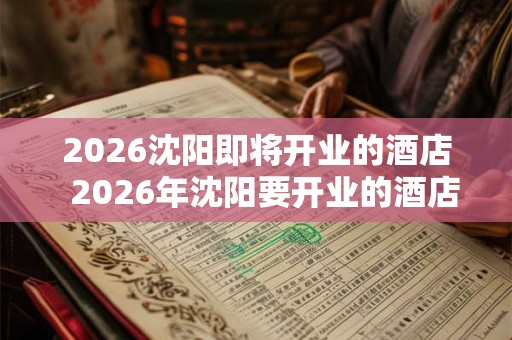 2026沈阳即将开业的酒店  2026年沈阳要开业的酒店