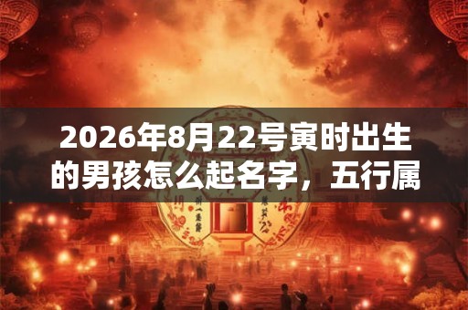 2026年8月22号寅时出生的男孩怎么起名字，五行属什么